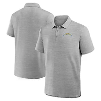 Polo à manches longues gris chiné Los Angeles Chargers pour homme de la marque Fanatics
