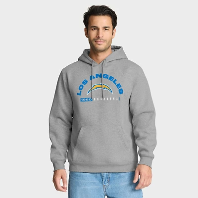 Men's Fanatics Heather Gray Los Angeles Chargers Delay of Game Legacy Pullover Hoodie