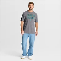 T-shirt tri-blend hommage aux Los Angeles Chargers, gris chiné, Fanatics pour homme