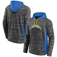 Sweat à capuche Fanatics pour homme, coloris gris anthracite chiné/bleu poudré, Los Angeles Chargers Instant Replay.