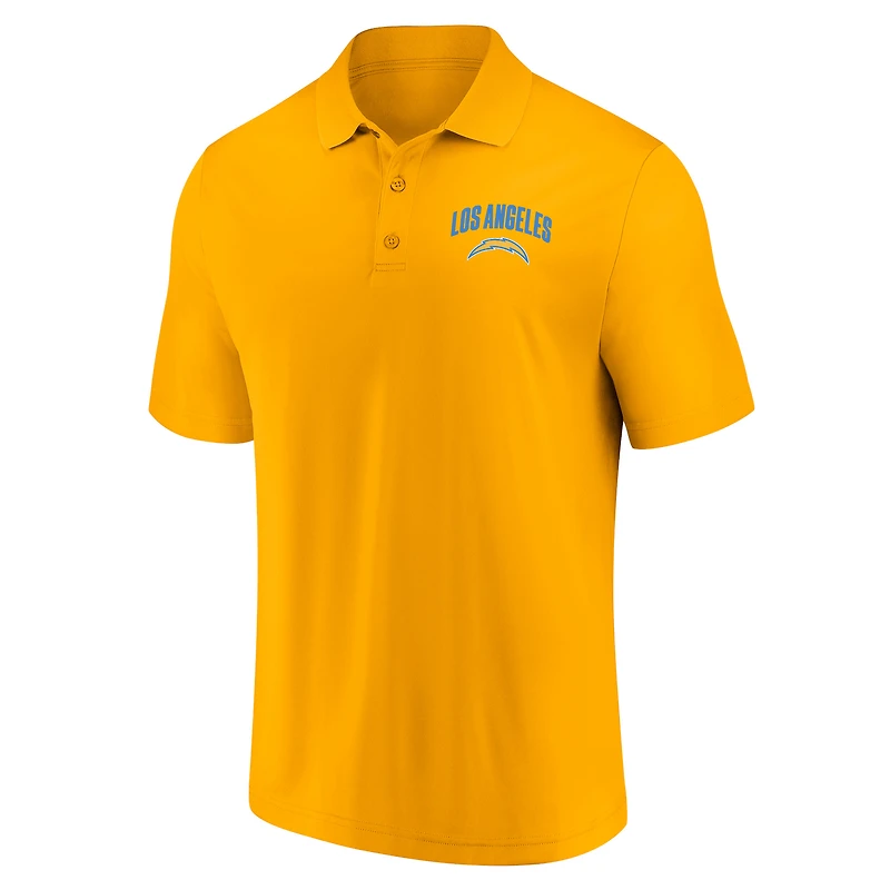 Men's Fanatics Los Angeles Chargers Lockup Two-Pack Polo Set