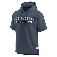 Men's Fanatics Navy Los Angeles Chargers Elements Future Ground Lettering Short Sleeve Pullover Hoodie