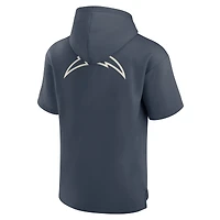 Men's Fanatics Navy Los Angeles Chargers Elements Future Ground Lettering Short Sleeve Pullover Hoodie