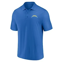 Ensemble de deux polos Dueling Fanatics pour hommes bleu poudre/or Los Angeles Chargers