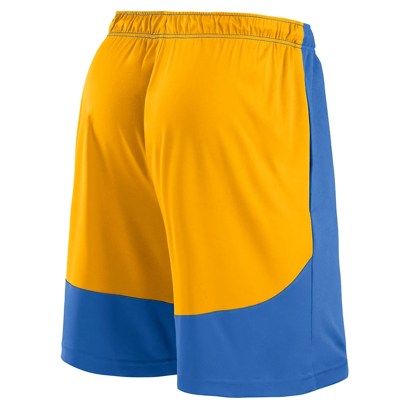 Short de lancement Fanatics bleu poudre/or pour homme des Los Angeles Chargers