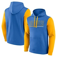 Sweat à capuche Fanatics Powder Blue/Gold Los Angeles Chargers Outline pour homme