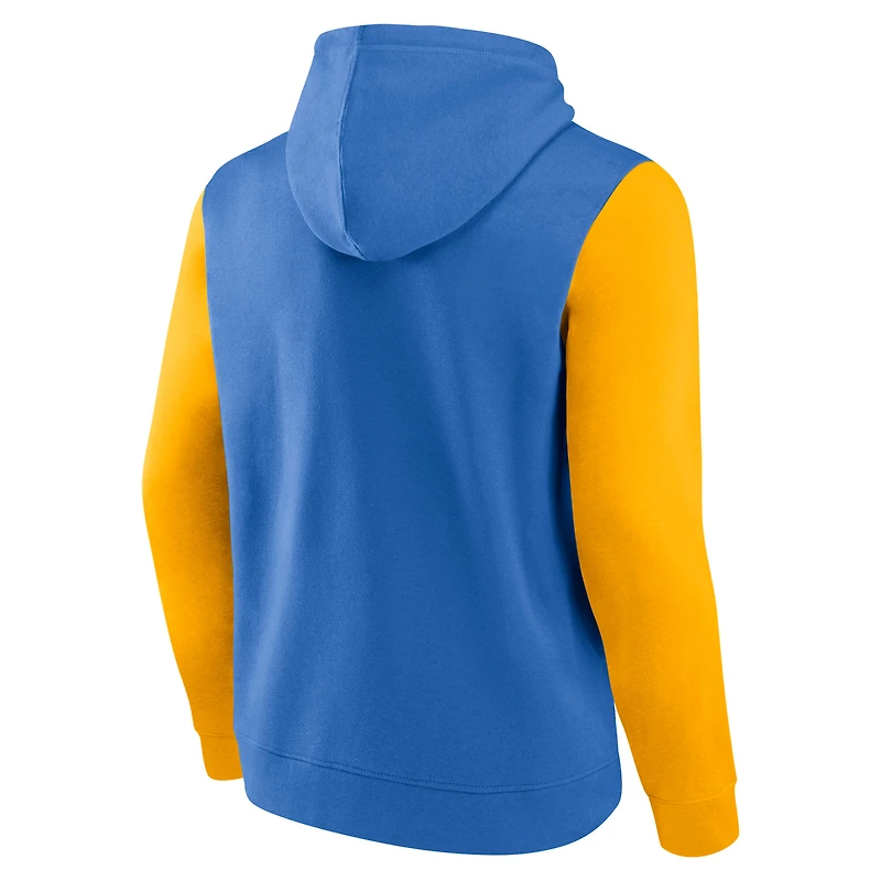 Sweat à capuche Fanatics Powder Blue/Gold Los Angeles Chargers Outline pour homme
