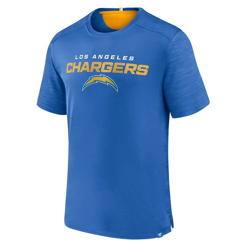 T-shirt Defender Evo Fanatics Powder Blue pour hommes des Chargers de Los Angeles