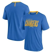 Men's Fanatics Powder Blue Los Angeles Chargers Defender Fade Slant T-Shirt