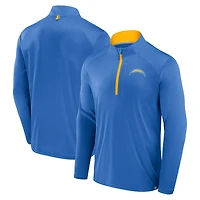 Veste à manches longues et fermeture éclair quart de tour Defender bleu poudre pour homme Fanatics Los Angeles Chargers