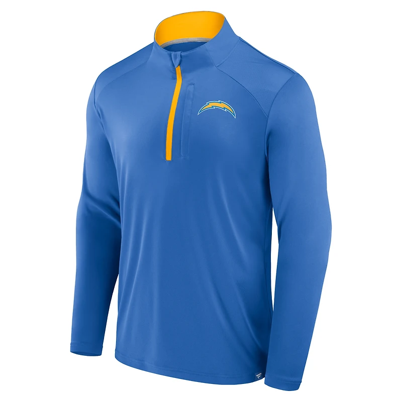 Veste à manches longues et fermeture éclair quart de tour Defender bleu poudre pour homme Fanatics Los Angeles Chargers
