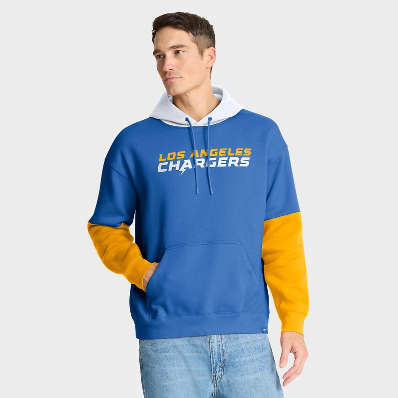 Men's Fanatics Powder Blue Los Angeles Chargers Helmet Pullover Hoodie