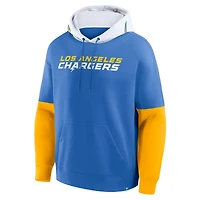 Men's Fanatics Powder Blue Los Angeles Chargers Helmet Pullover Hoodie