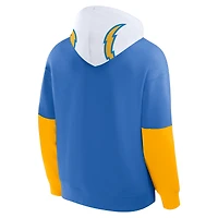 Men's Fanatics Powder Blue Los Angeles Chargers Helmet Pullover Hoodie