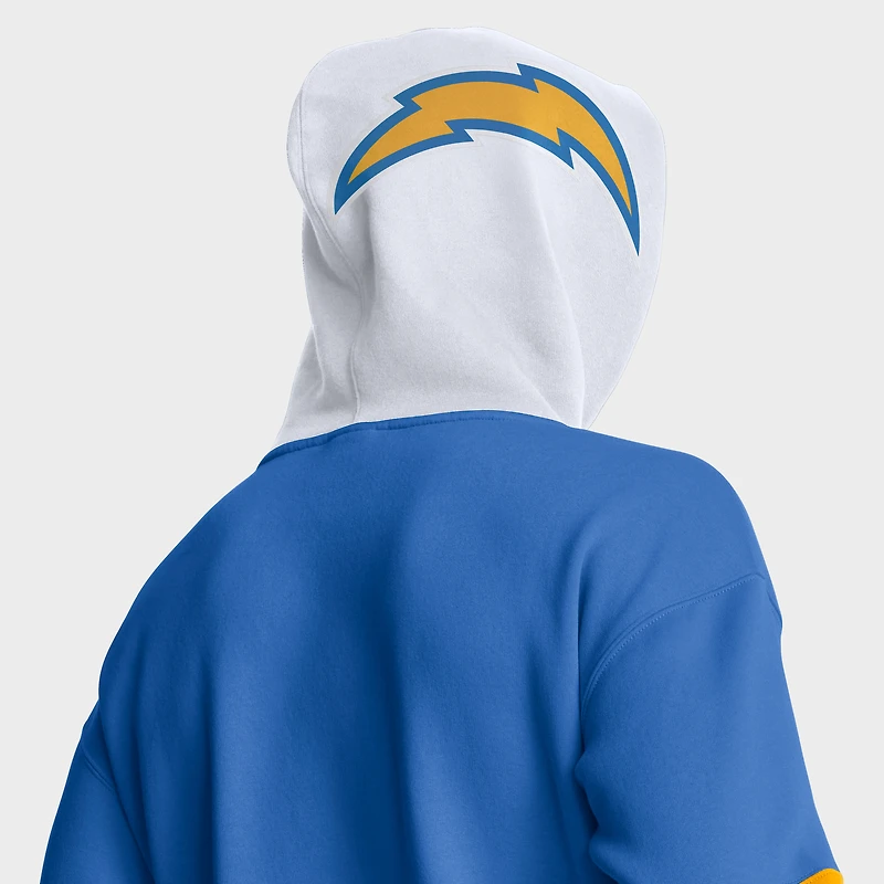 Sweat à capuche bleu poudre Fanatics pour homme avec logo casque des Los Angeles Chargers
