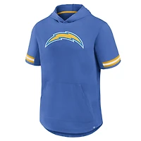 T-shirt à capuche manches courtes Fanatics bleu poudre Los Angeles Chargers Optimal Play pour homme