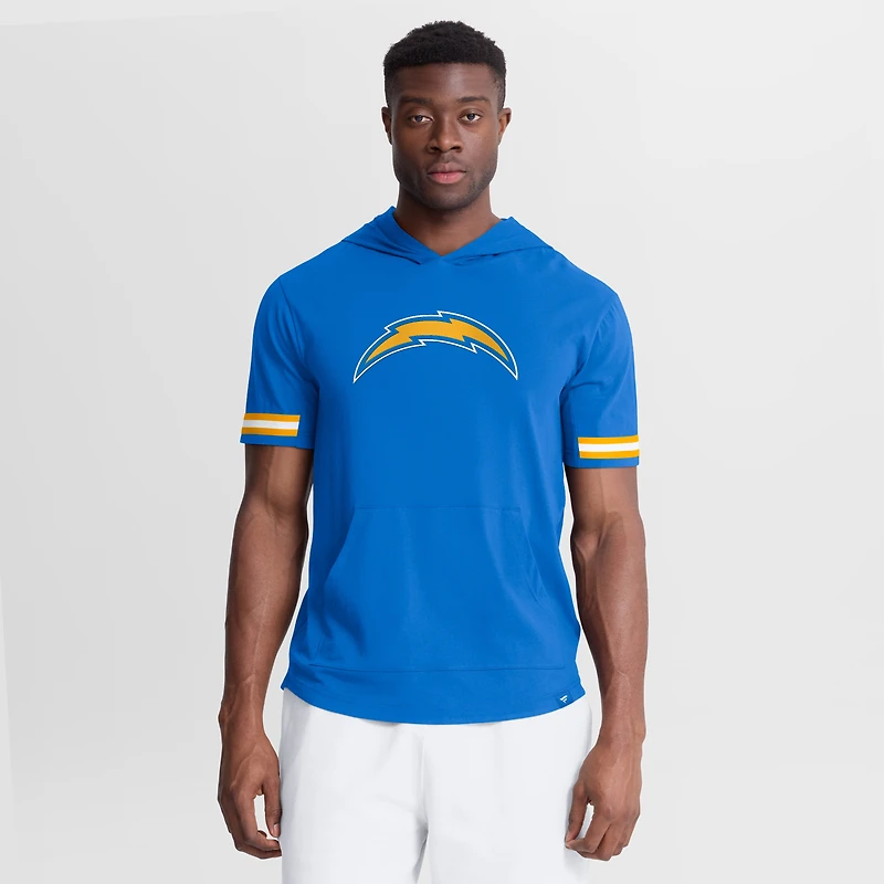 T-shirt à capuche manches courtes Fanatics bleu poudre Los Angeles Chargers Optimal Play pour homme