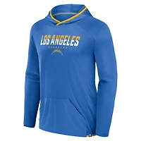 Men's Fanatics Powder Blue Los Angeles Chargers Transitional Defender Hoodie Long Sleeve T-Shirt