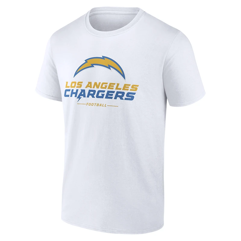 Men's Fanatics  White Los Angeles Chargers Team Lockup T-Shirt