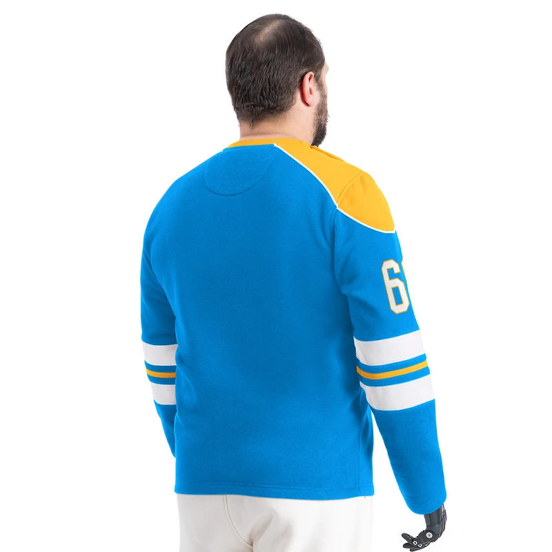 Men's G-III Sports by Carl Banks Powder Blue Los Angeles Chargers Adaptive Lord Stanley Crewneck Sweatshirt