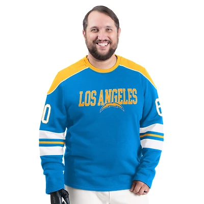 Sweat-shirt ras du cou adaptatif Lord Stanley bleu poudre G-III Sports by Carl Banks pour homme des Los Angeles Chargers