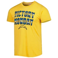 Men's Homage Gold Los Angeles Chargers Victory Monday Tri-Blend T-Shirt