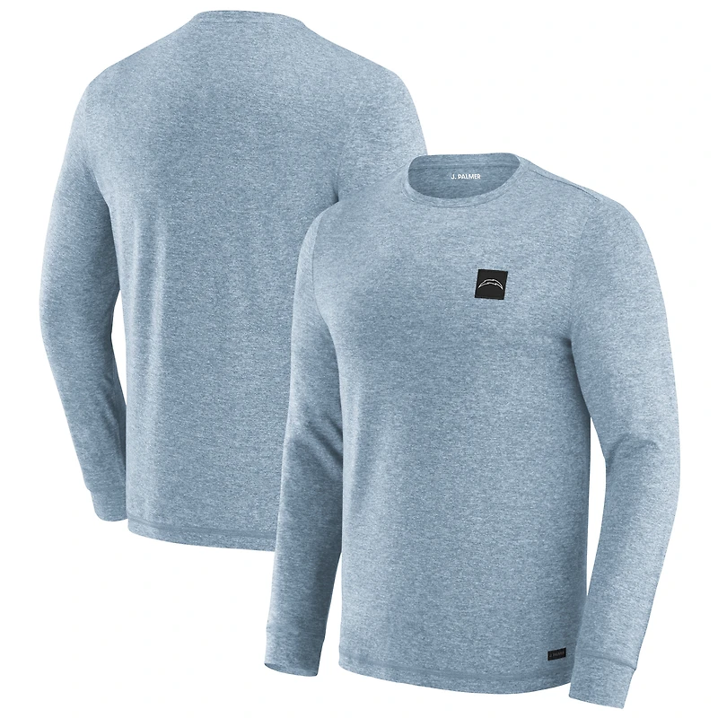 T-shirt à manches longues pour homme J. Palmer bleu Los Angeles Chargers Four Down