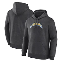 Men's Logo Athletic Heather Charcoal Los Angeles Chargers Primary Hoodie