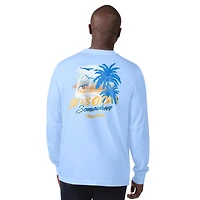 T-shirt à manches longues bleu clair Margaritaville pour homme des Chargers de Los Angeles « It's Five O'Clock Somewhere »
