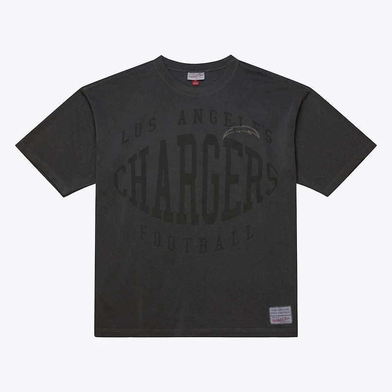 Men's Mitchell & Ness Black Los Angeles Chargers Downtown Collection Premium T-Shirt