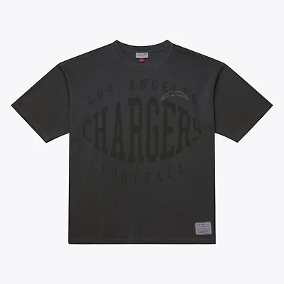 T-shirt noir Mitchell & Ness pour homme, collection Downtown, Los Angeles Chargers