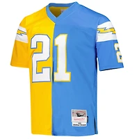 Maillot réplique Mitchell & Ness LaDainian Tomlinson pour hommes, bleu poudre/or, Los Angeles Chargers 2002 Split Legacy Replica