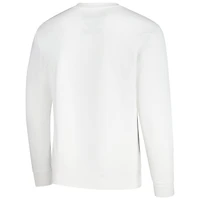 Men's Mitchell & Ness x Bud Light White Los Angeles Chargers The Crest Pullover Sweatshirt
