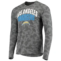 Men's MSX by Michael Strahan Black Los Angeles Chargers Camo Performance Long Sleeve T-Shirt