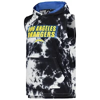 Sweat à capuche sans manches MSX by Michael Strahan pour hommes, noir, Los Angeles Chargers Resistance
