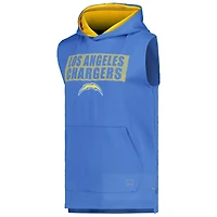 Men's MSX by Michael Strahan Powder Blue Los Angeles Chargers Marathon Sleeveless Pullover Hoodie