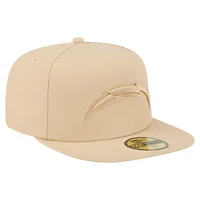 Casquette ajustée 59FIFTY A-Frame beige clair pour homme New Era Los Angeles Chargers Color Pack