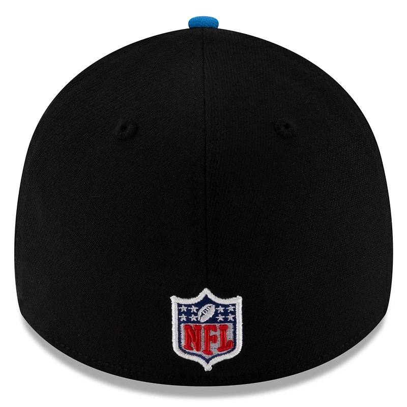 Casquette New Era 39THIRTY Flex noire/bleu poudre pour homme des Chargers de Los Angeles, draft NFL 2025