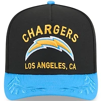 Men's New Era Black/Powder Blue Los Angeles Chargers 2025 NFL Draft 9FIFTY A-Frame Snapback Hat