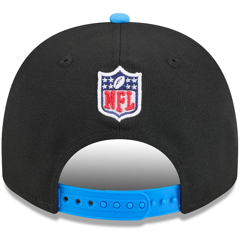 Men's New Era Black/Powder Blue Los Angeles Chargers 2025 NFL Draft 9FIFTY A-Frame Snapback Hat
