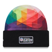 Bonnet en tricot à revers NFL Crucial Catch New Era noir Los Angeles Chargers 2023 pour homme