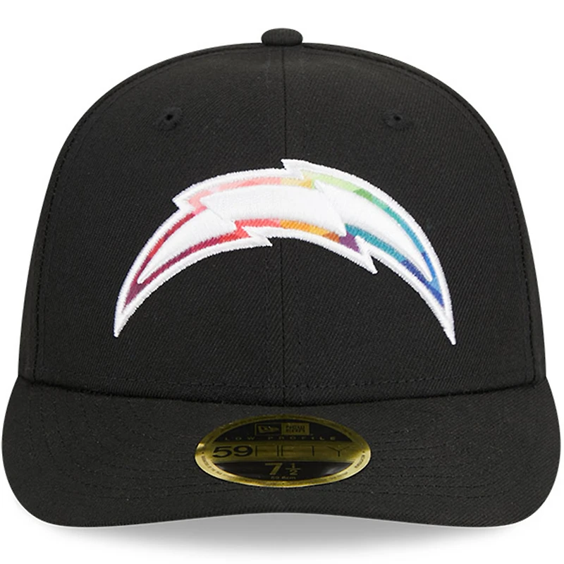 Men's New Era Black Los Angeles Chargers 2023 NFL Crucial Catch Low Profile 59FIFTY Fitted Hat