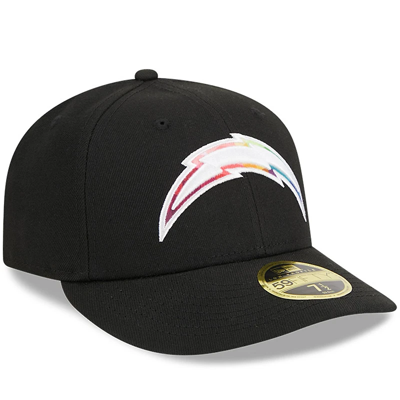 Casquette ajustée 59FIFTY Los Angeles Chargers 2023 NFL Crucial Catch Low Profile pour homme New Era, noire