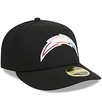 Casquette ajustée 59FIFTY Los Angeles Chargers 2023 NFL Crucial Catch Low Profile pour homme New Era, noire