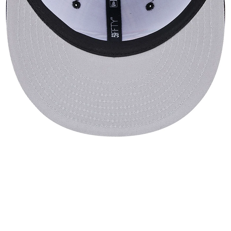 Men's New Era Black Los Angeles Chargers 2024 NFL Crucial Catch Plaid 59FIFTY Fitted Hat