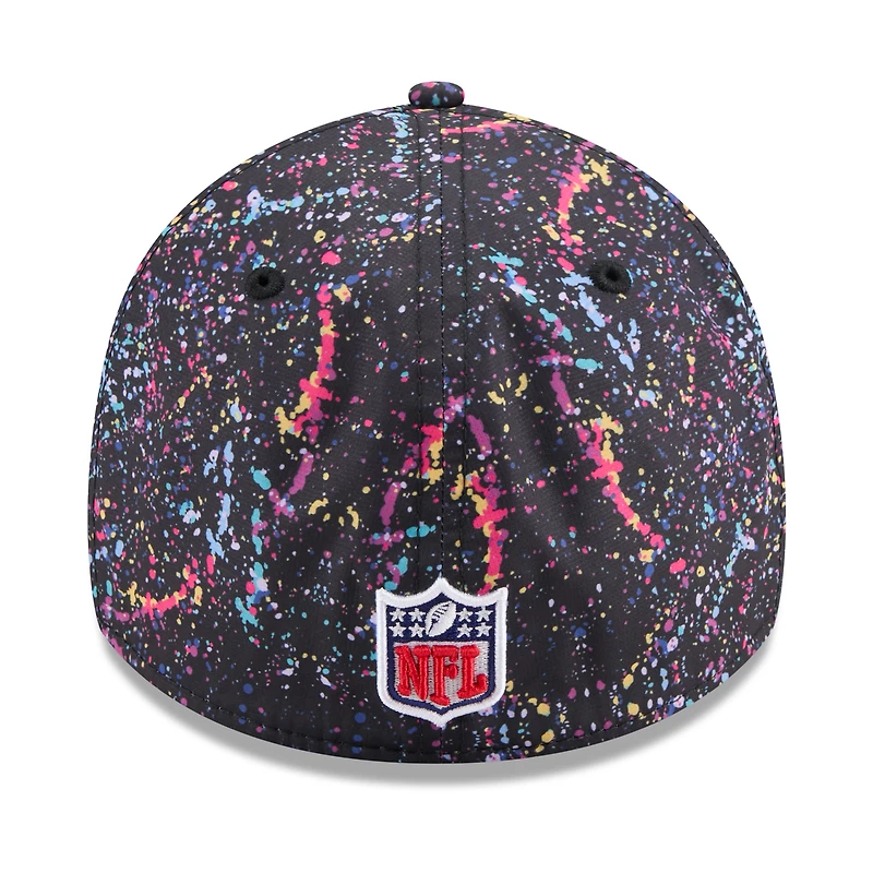Casquette New Era noire 39THIRTY Flex des Los Angeles Chargers 2025 NFL Crucial Catch pour homme
