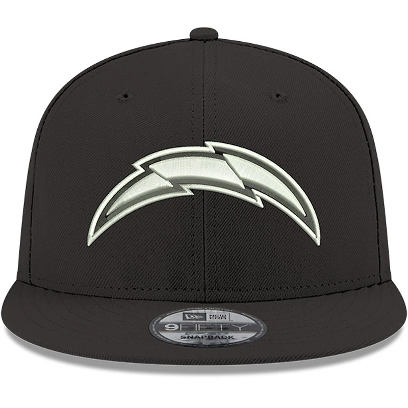 Casquette snapback réglable Los Angeles Chargers B-Dub 9FIFTY New Era pour homme, noire