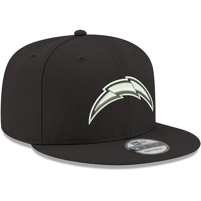 Casquette snapback réglable Los Angeles Chargers B-Dub 9FIFTY New Era pour homme, noire