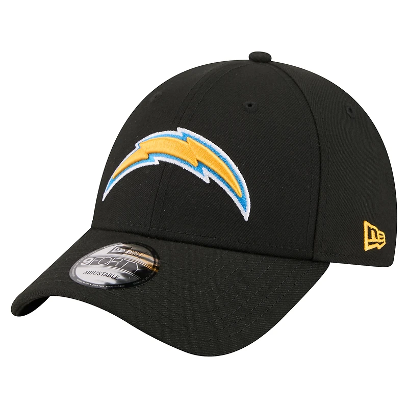 Men's New Era  Black Los Angeles Chargers Core Team 9FORTY Adjustable Hat