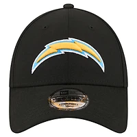 Men's New Era  Black Los Angeles Chargers Core Team 9FORTY Adjustable Hat